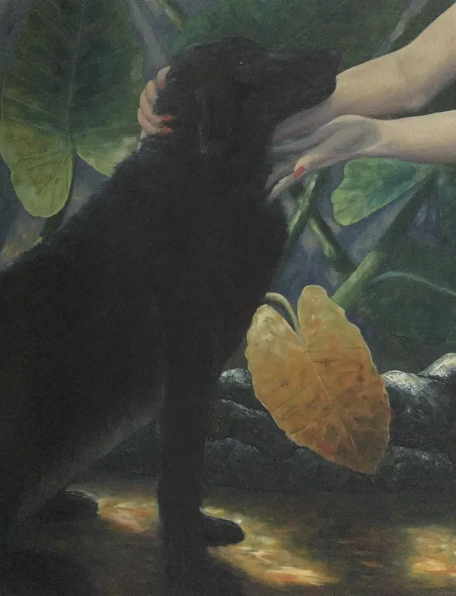 Amiga Fiel, óleo sobre lienzo, pintura de Mariela Restrepo