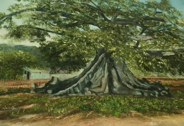 La Ceiba de Ponce, óleo sobre lienzo, pintura de Mariela Restrepo