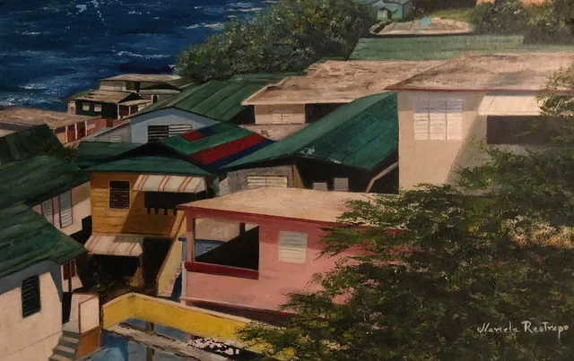 La Perla, óleo sobre lienzo, pintura de Mariela Restrepo